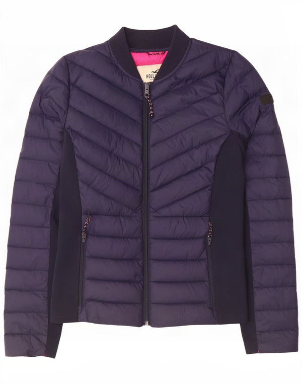 Damska ocieplana kurtka Hollister UK 6 XS, granatowa, nylonowa
