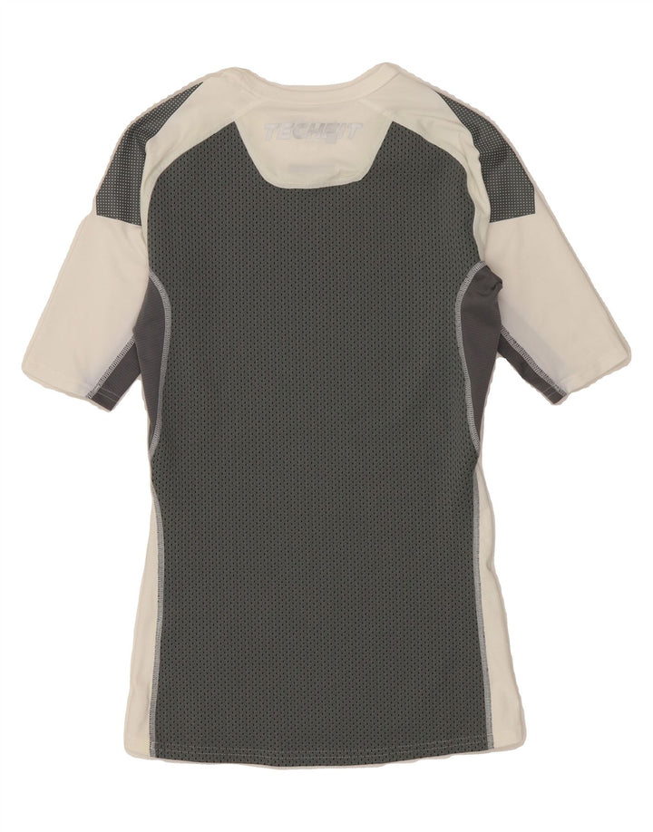 ADIDAS Womens Climacool T-Shirt Top UK 12 Medium White Colourblock Vintage Adidas and Second-Hand Adidas from Messina Hembry 