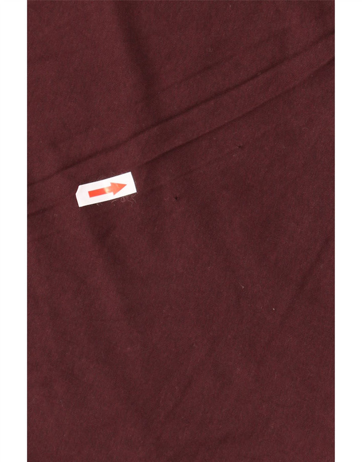 Męski długi t-shirt ZARA, duży, bordowy