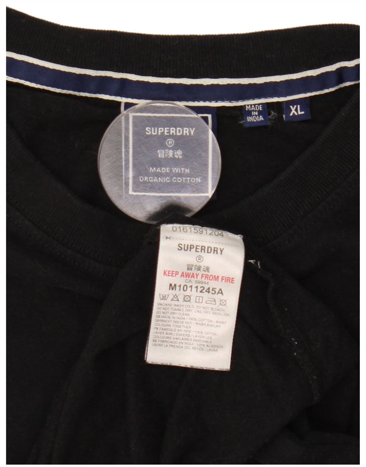 T-shirt męski Superdry XL, czarny, bawełniany