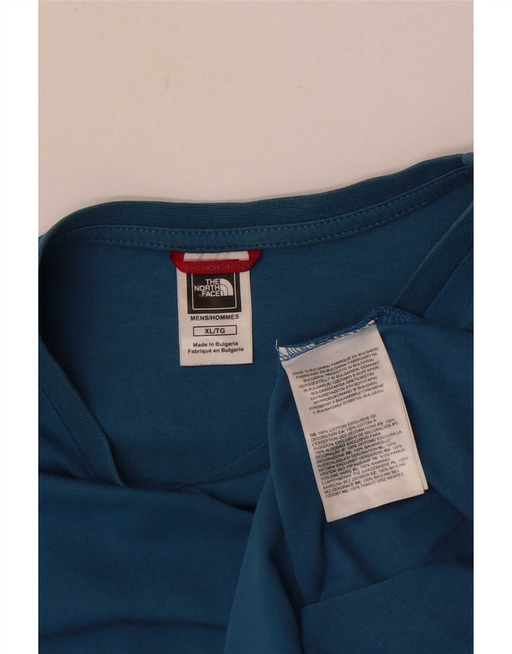 T-shirt męski The North Face XL, niebieski, bawełniany