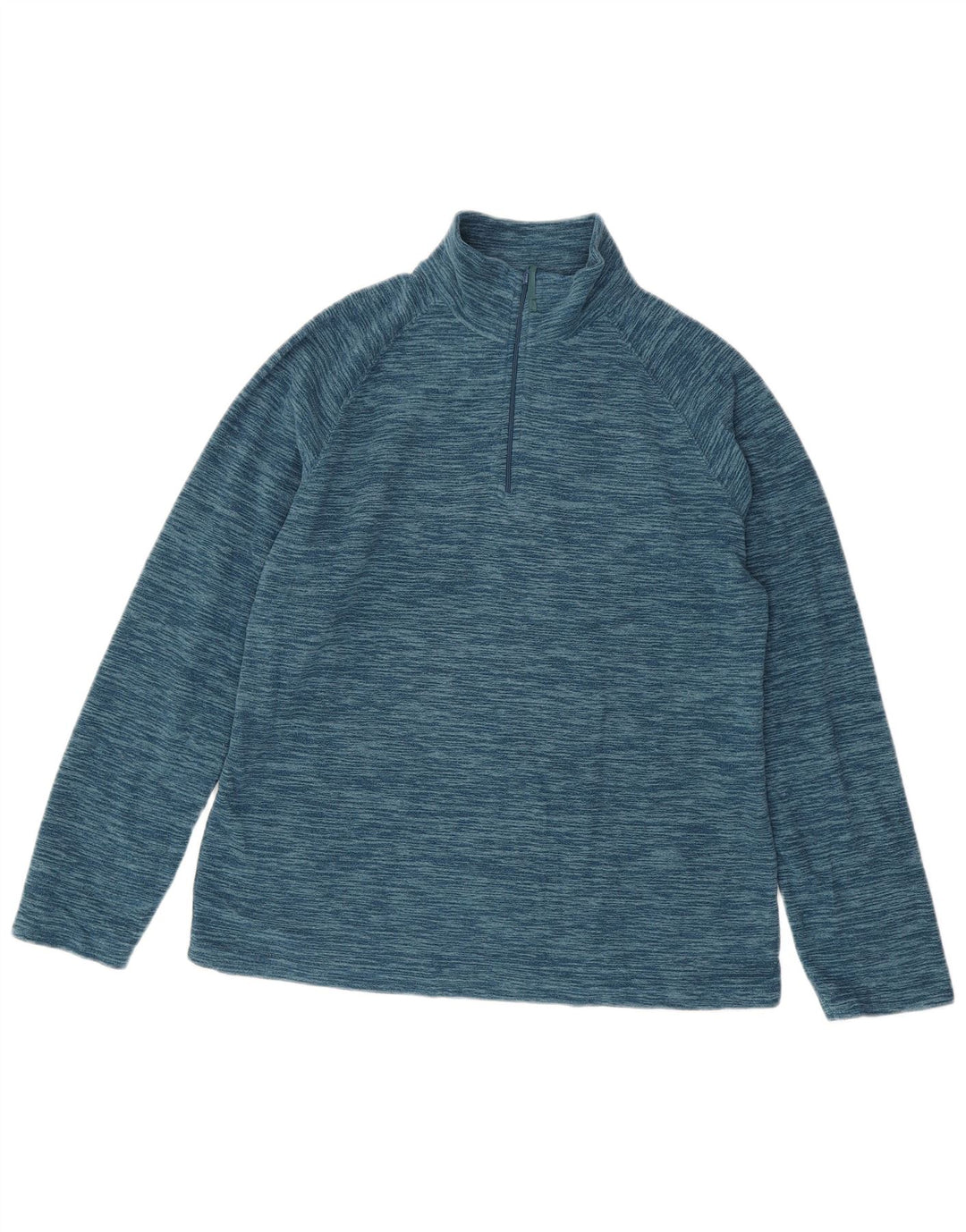 Męski sweter polarowy Mountain Warehouse z zamkiem błyskawicznym, średnioniebieski, nakrapiany