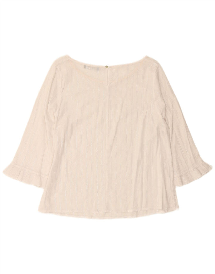 Damska bluzka z krótkim rękawem 3/4 RAGNO UK 12 w średnie białe paski