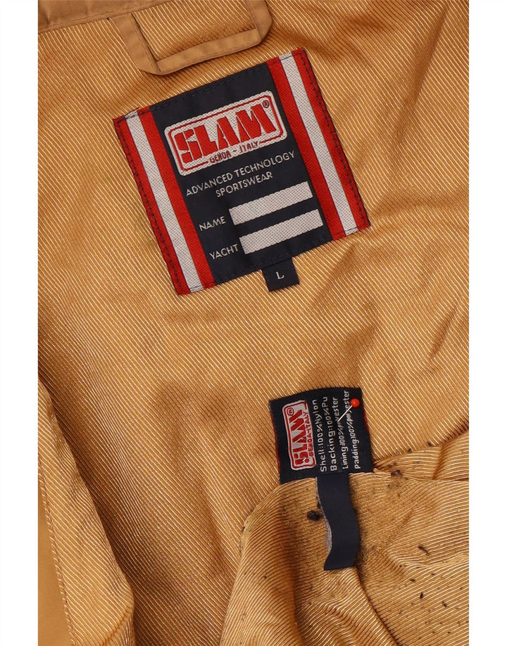 Damski płaszcz wyściełany Slam UK 16, duży, brązowy nylon