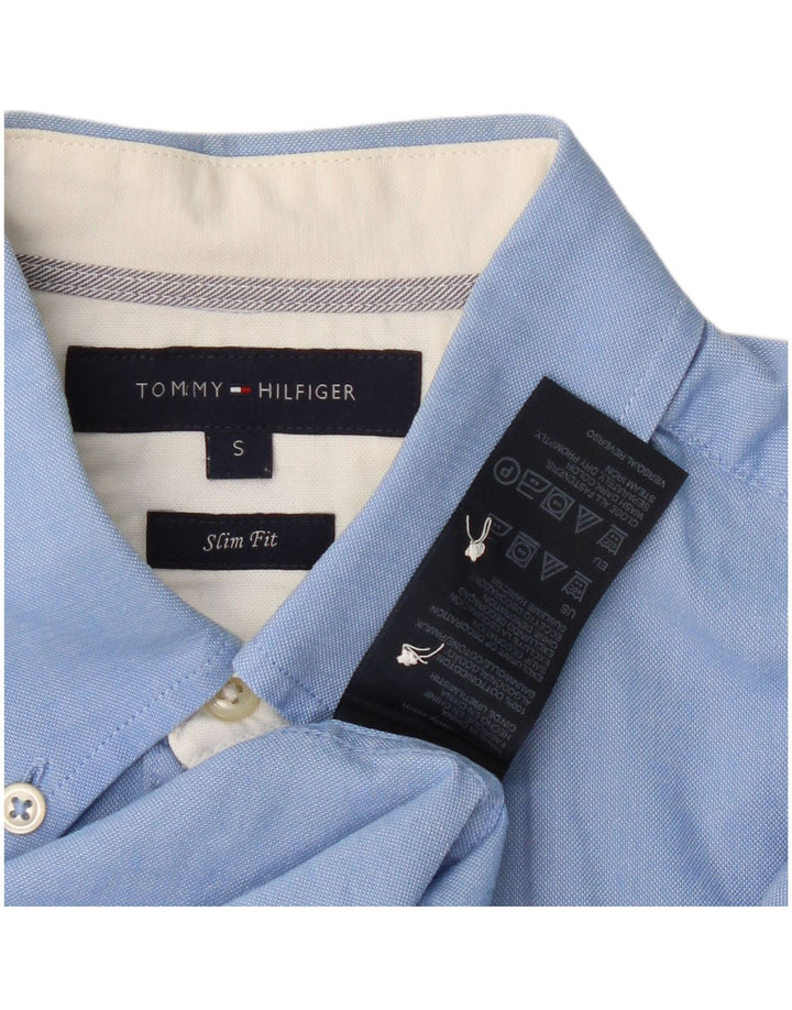 Koszula męska Slim Fit Tommy Hilfiger, mała, niebieska, bawełniana