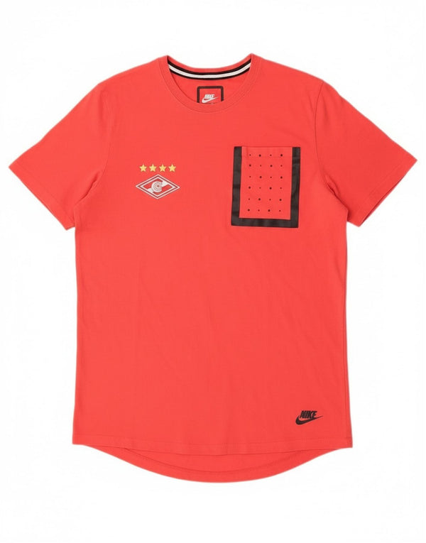 Nike Mens FC Spartak Moscow T-Shirt Top Medium Red Cotton