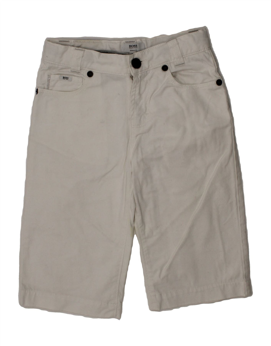 HUGO BOSS Boys Regular Fit Casual Shorts 7-8 Years W20  White Vintage Hugo Boss and Second-Hand Hugo Boss from Messina Hembry 