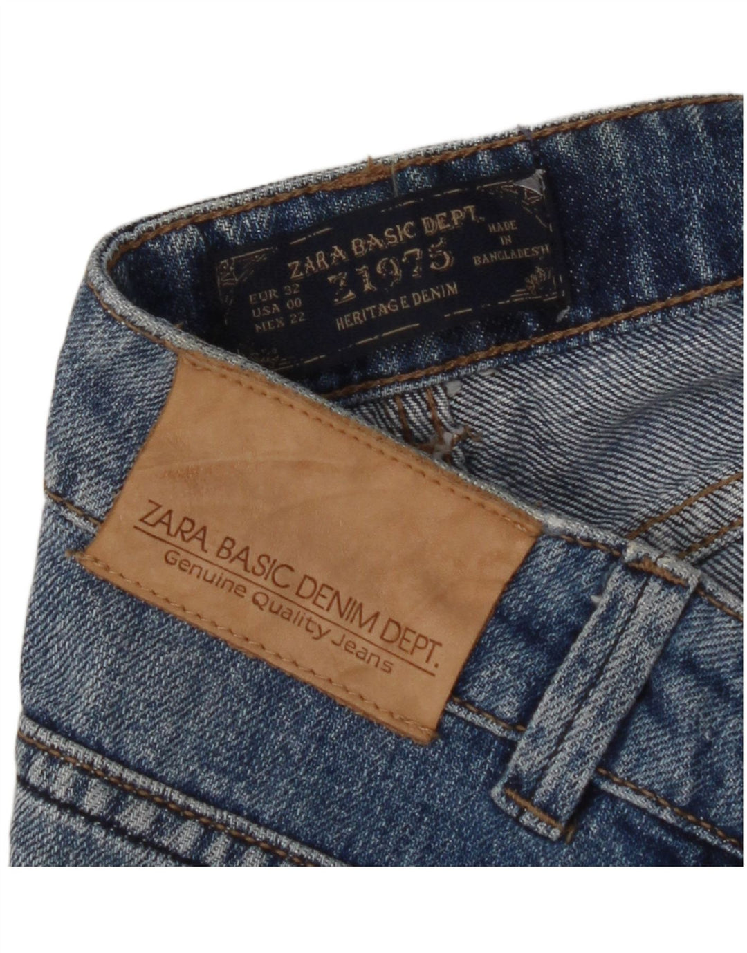 Damskie spodenki jeansowe ZARA w trudnej sytuacji EU 32 2XS W22 niebieskie