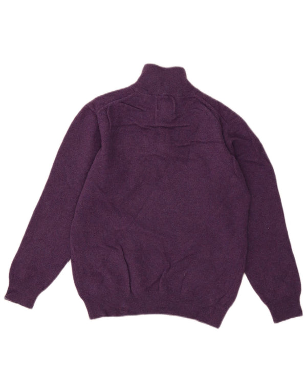 Sweter damski Gant z zamkiem błyskawicznym UK 14, duży, fioletowy, z owczej wełny