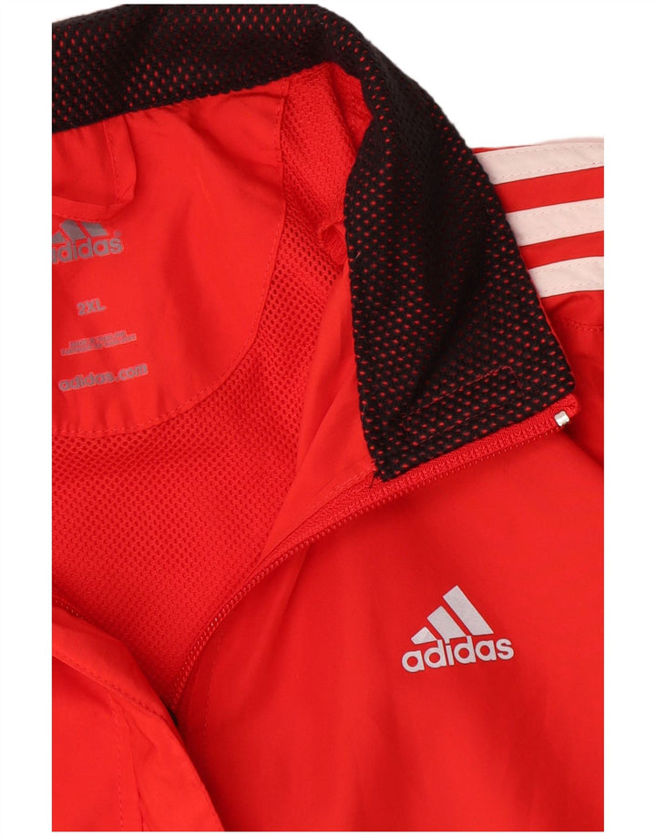 Damska kurtka dresowa Adidas Clima Proof UK 20 2XL Czerwony poliester