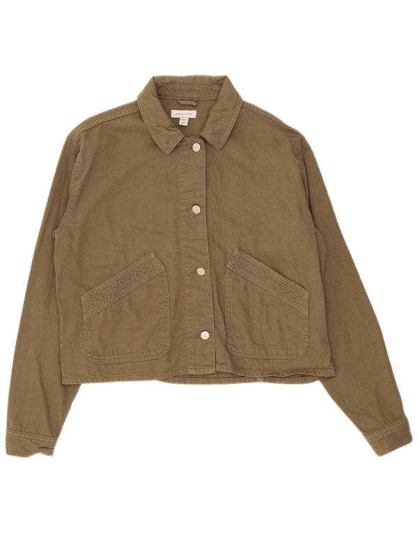 Damska kurtka bomberka oversize Topshop UK 14, średnia bawełna khaki