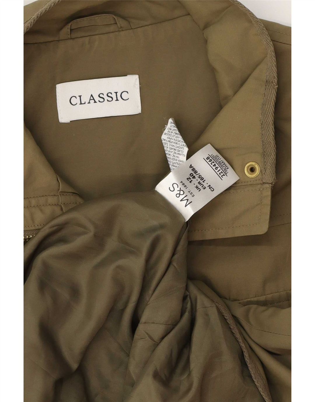 Damska kurtka użytkowa Marks & Spencer UK 12, średnia khaki, poliamid