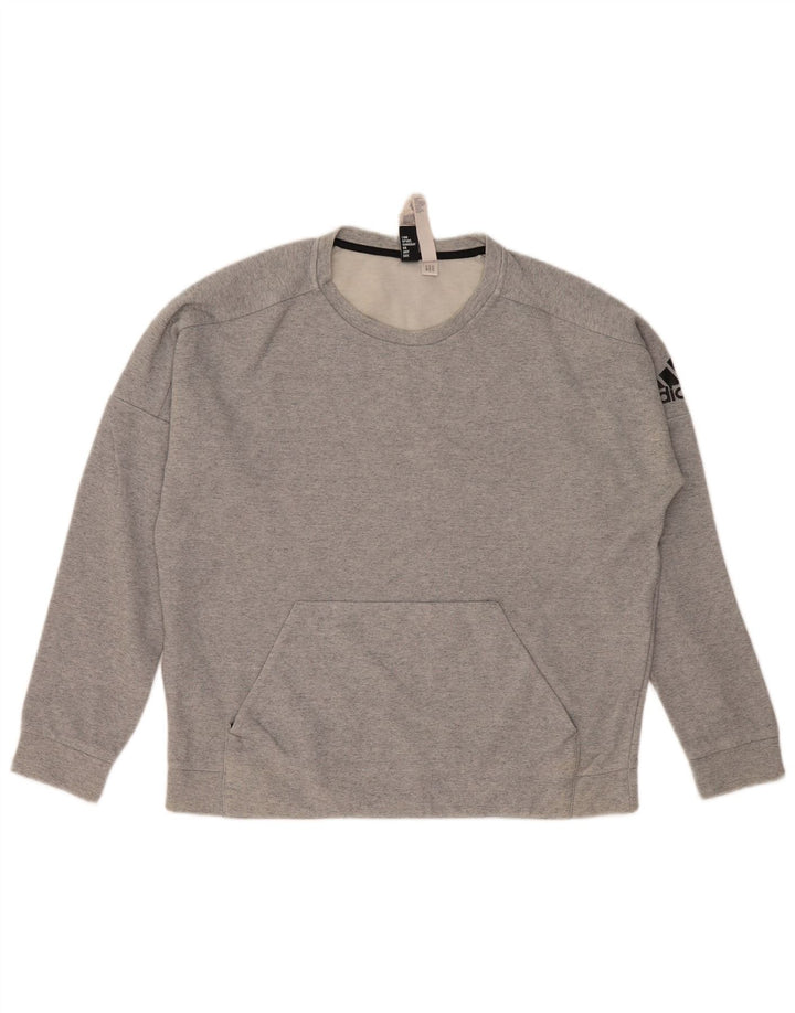 Bluza męska Adidas, duża, szara, bawełniana
