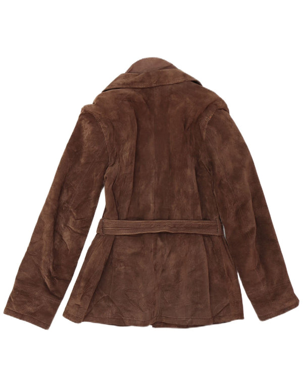 Damska kurtka zamszowa VINTAGE EU 42, duża brązowa skóra