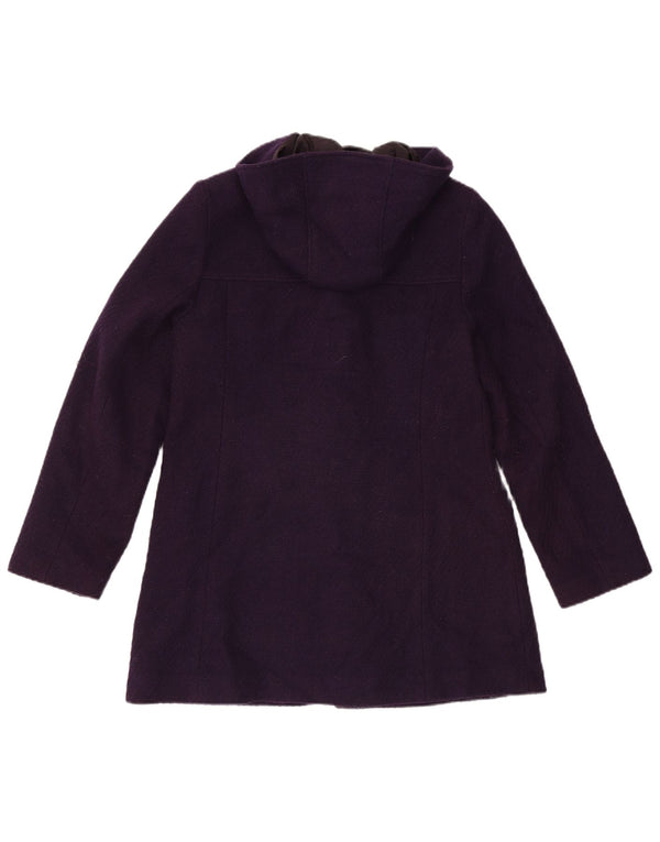 Damska budrysówka z kapturem Laura Ashley UK 14, średnia fioletowa wełna