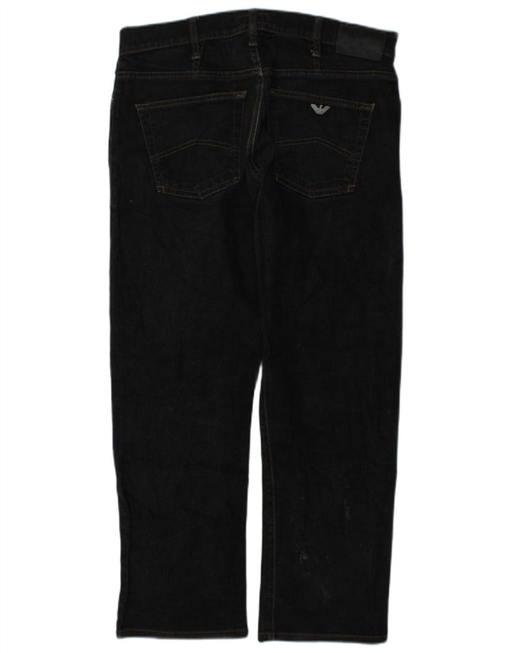 Armani Męskie Zathan Straight Jeans W33 L28 Szara bawełna