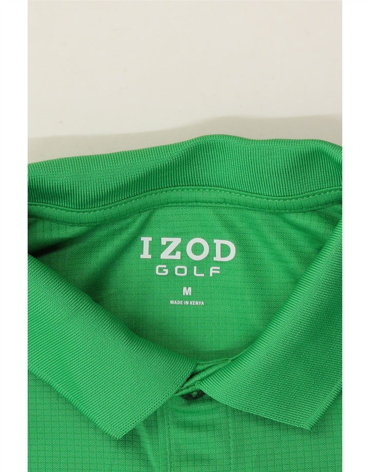 IZOD Mens Polo Shirt Medium Green Polyester Vintage Izod and Second-Hand Izod from Messina Hembry 