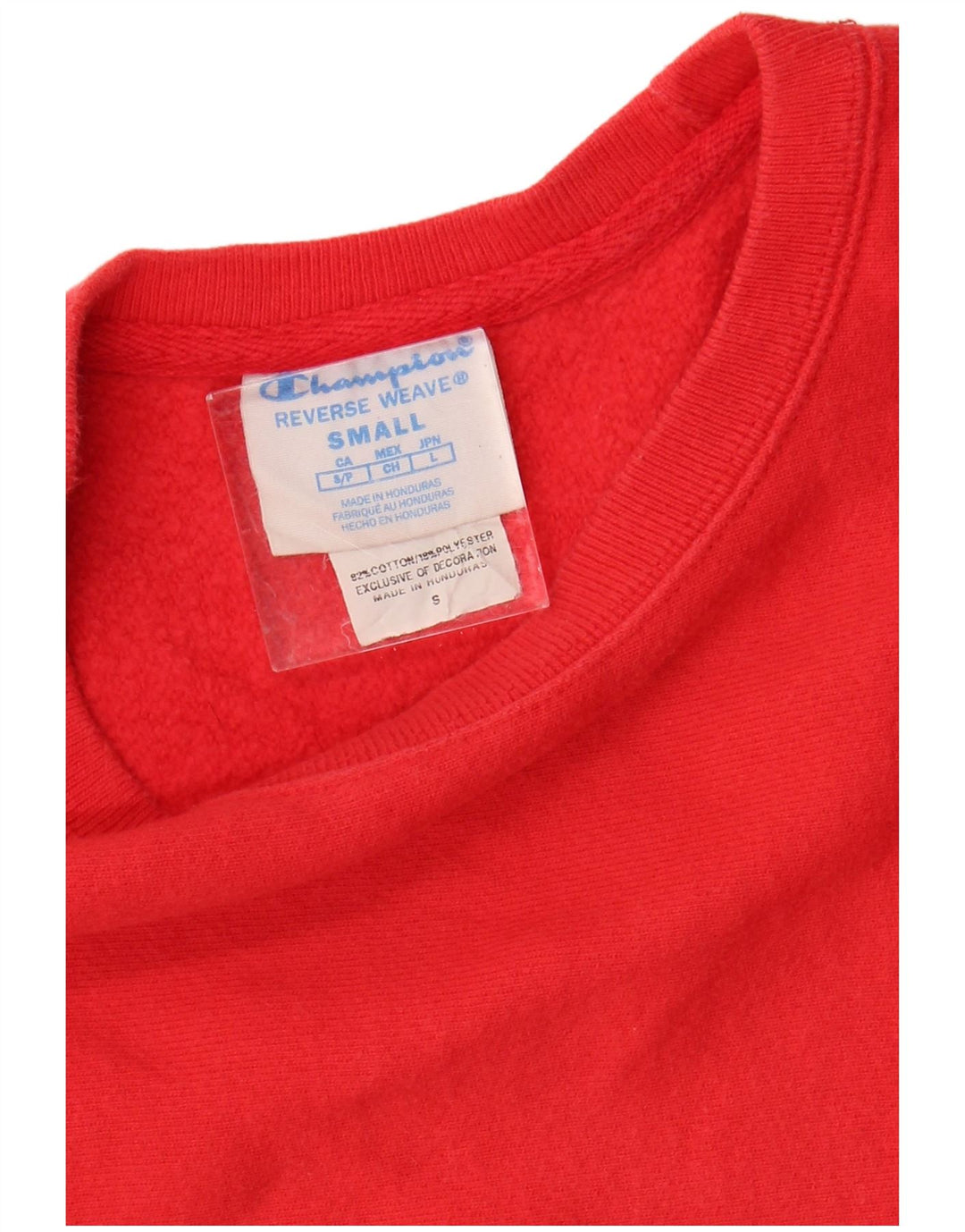 CHAMPION Womens Oversized Sweatshirt Jumper UK 10 Small Red Cotton