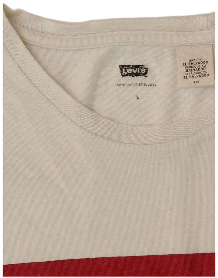 Męski T-shirt z grafiką Levi's, duży, biały