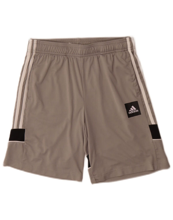 Chłopięce spodenki sportowe Adidas Aeroready 13-14 lat Szary poliester z blokami kolorów