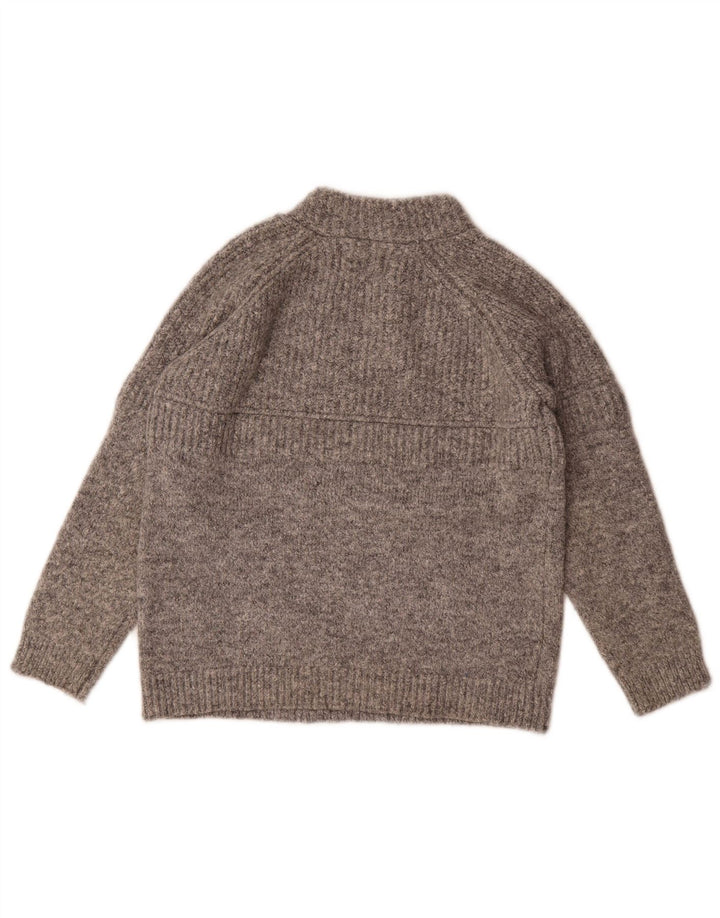 Zara Dziewczęcy sweter z golfem 9-10 lat Szary poliester
