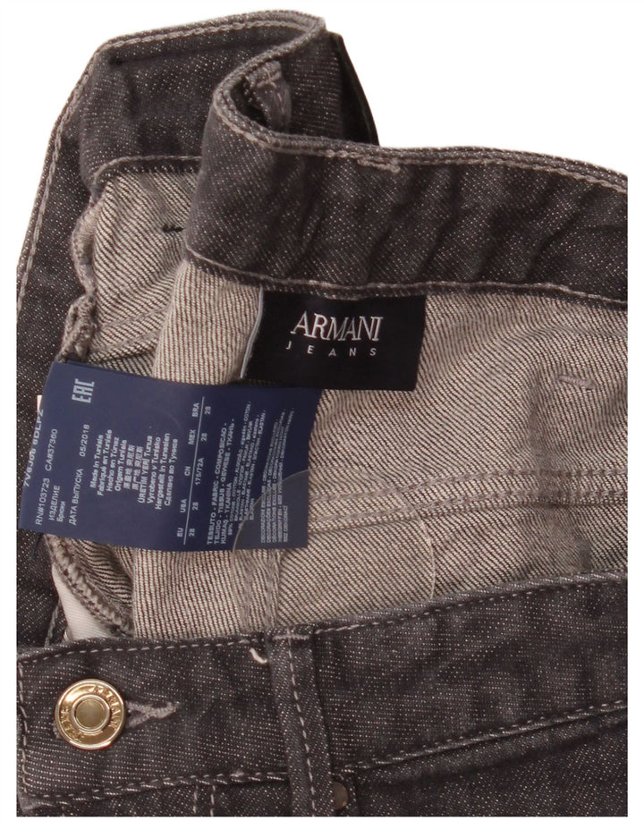 Damskie jeansy Skinny Armani W28 L34 Szara bawełna