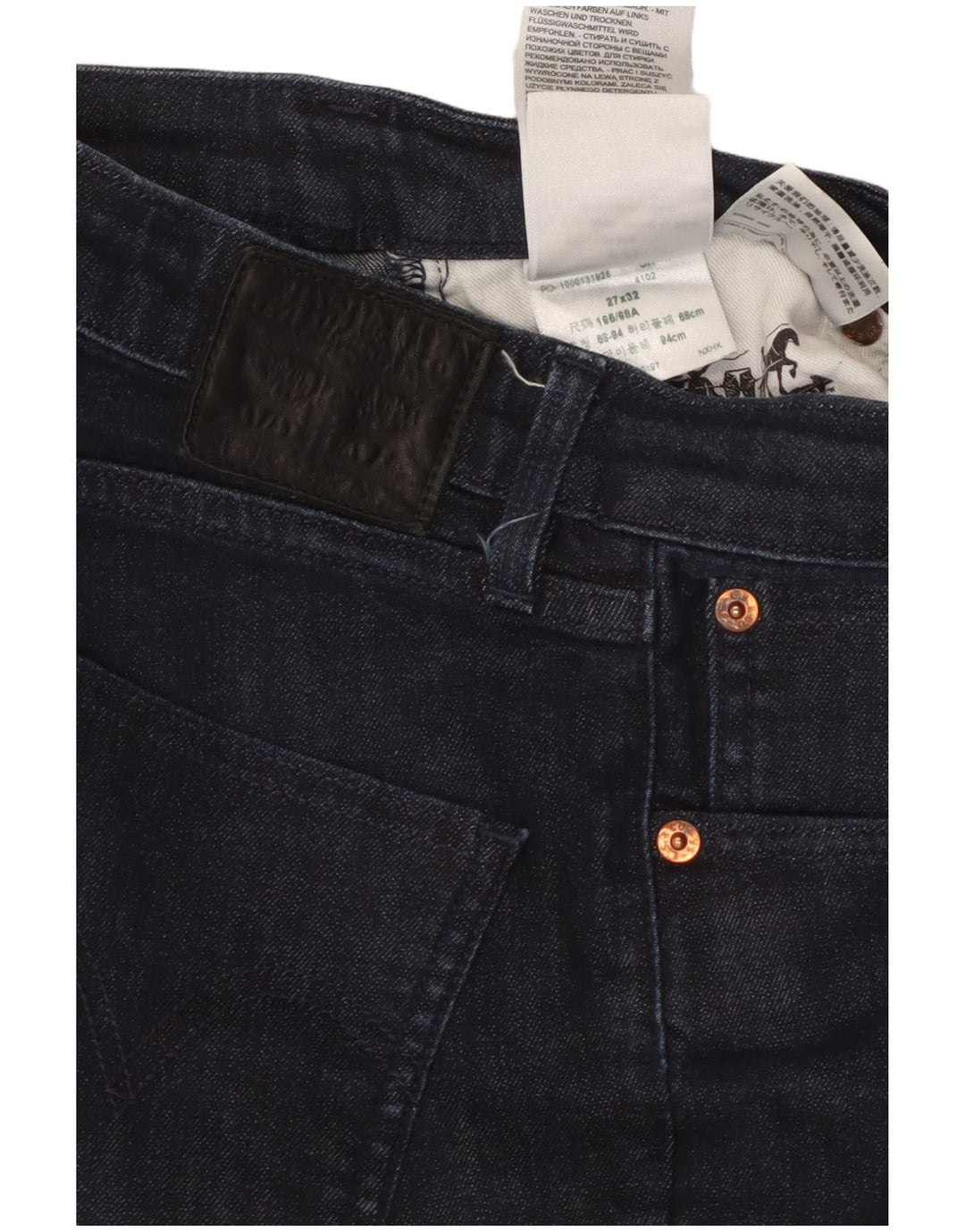 Damskie jeansy skinny LEVI'S W27 L32 Granatowa bawełna