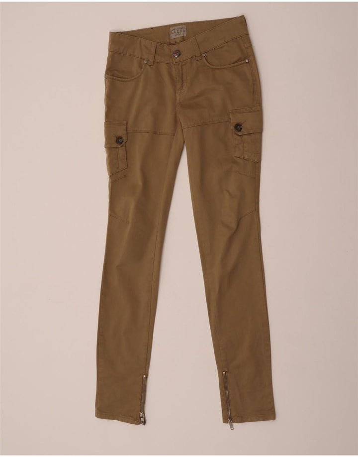 Damskie spodnie Skinny Cargo Zu Elements W25 L34, bawełna khaki