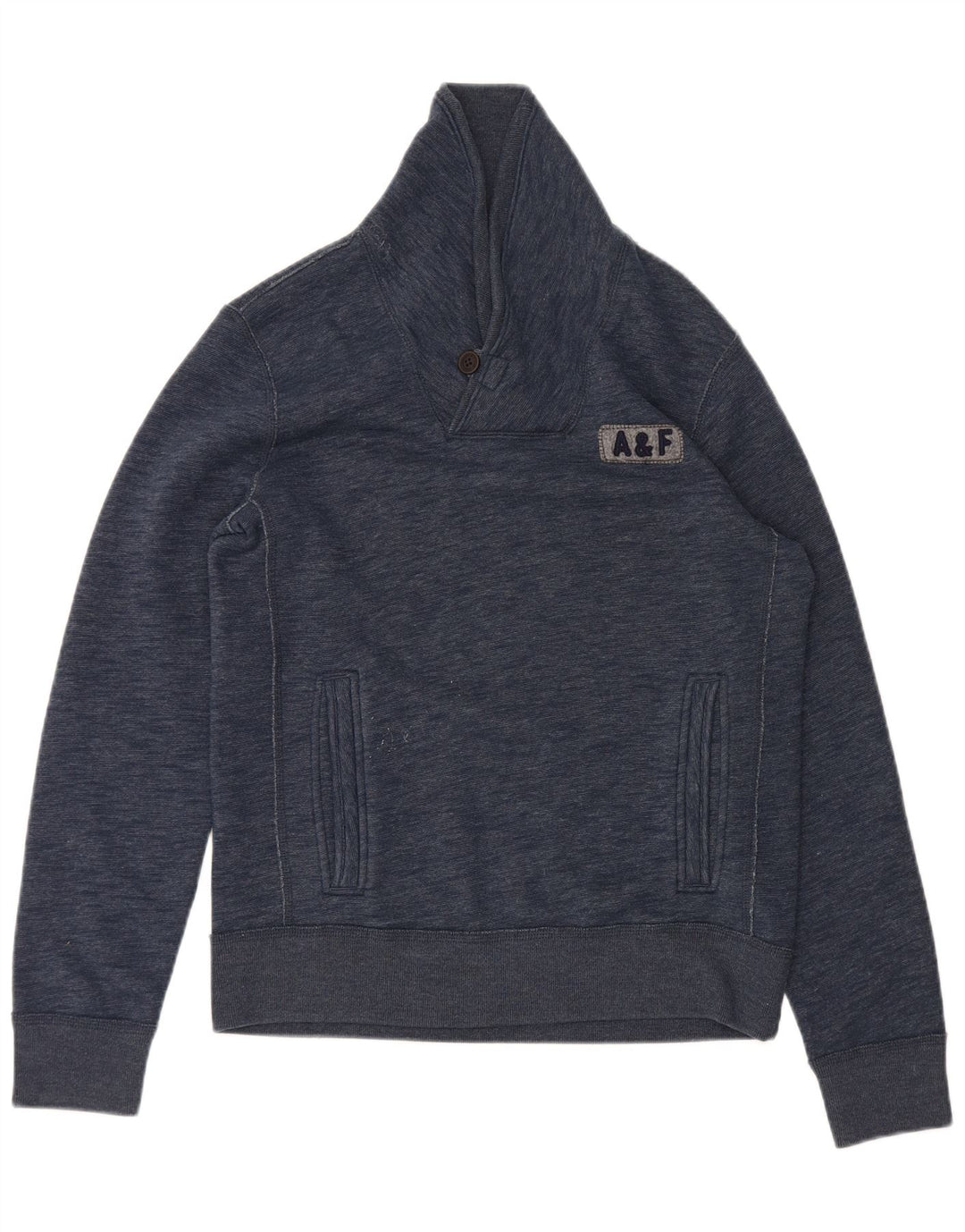 Męska bluza dresowa Abercrombie & Fitch, mała, granatowa, nakrapiana