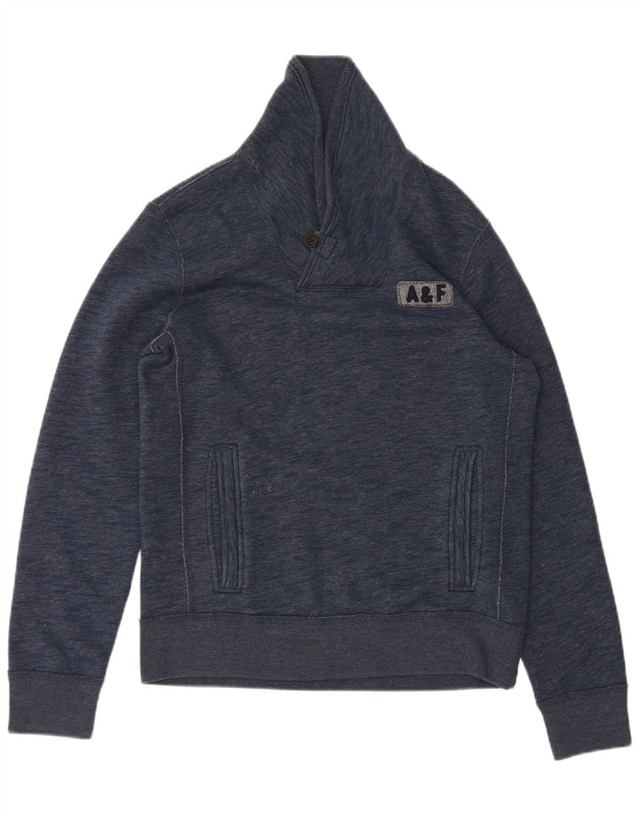 Męska bluza dresowa Abercrombie & Fitch, mała, granatowa, nakrapiana