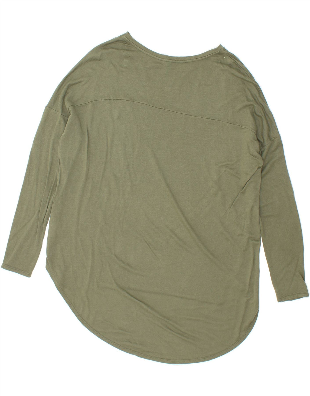 BENETTON Womens Oversized Top Long Sleeve UK 10 Small Green Modal Vintage Benetton and Second-Hand Benetton from Messina Hembry 