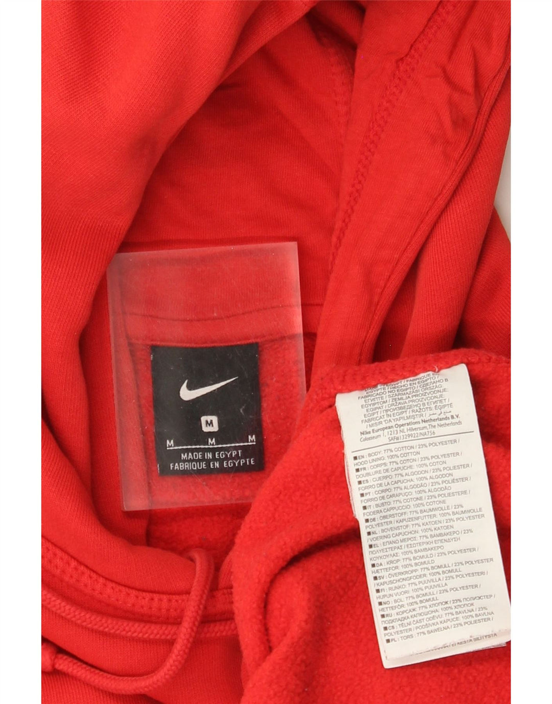 Męska bluza z kapturem Nike, średnia czerwona, bawełniana