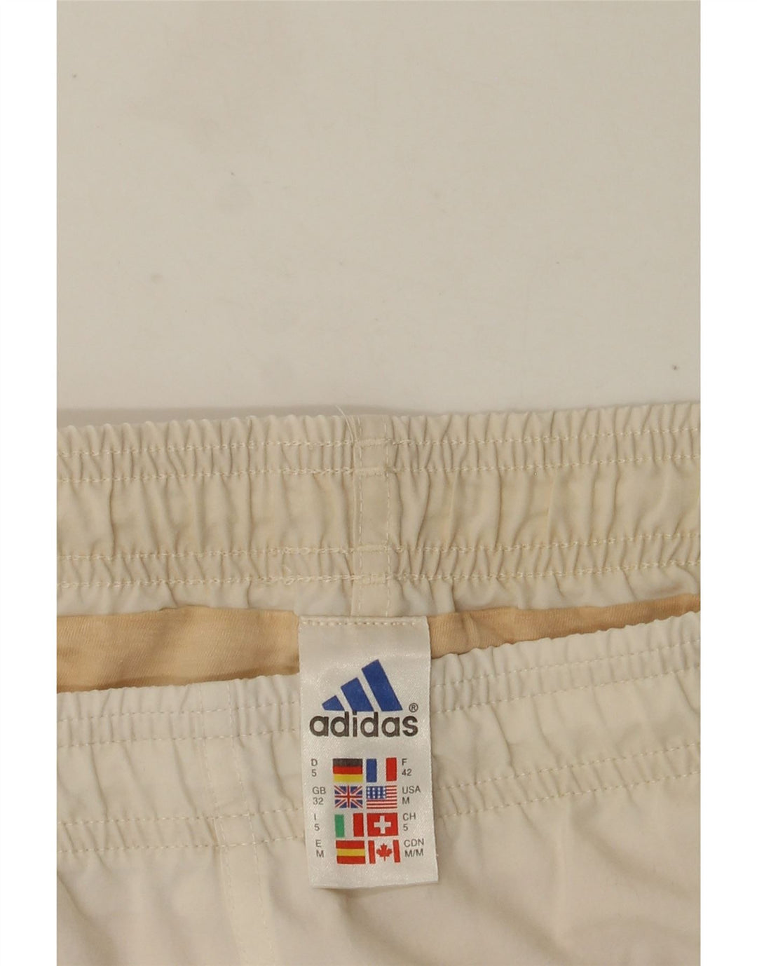 Męskie spodenki sportowe Adidas, średnie, białe, bawełniane