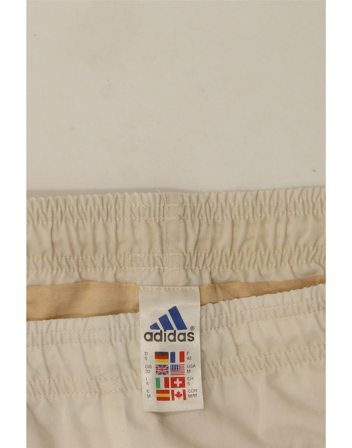 Męskie spodenki sportowe Adidas, średnie, białe, bawełniane