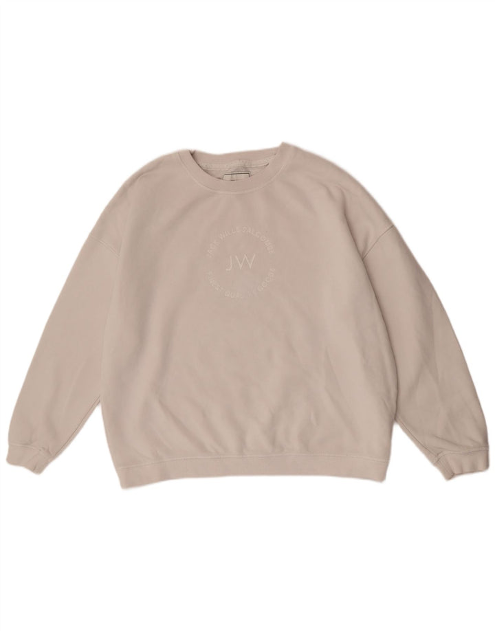 Damska bluza dresowa Jack Wills Graphic Oversize UK 16, duża, biała