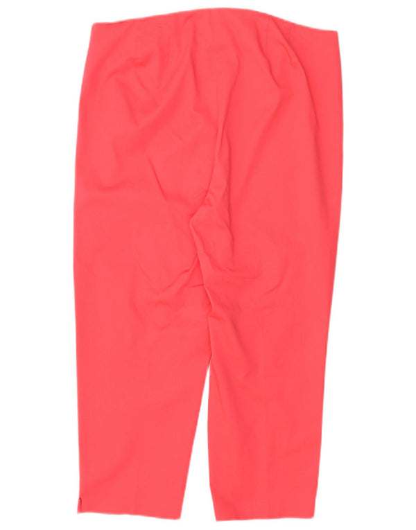 Marks & Spencer Damskie spodnie Capri UK 14 Large W34 L22 Różowa bawełna