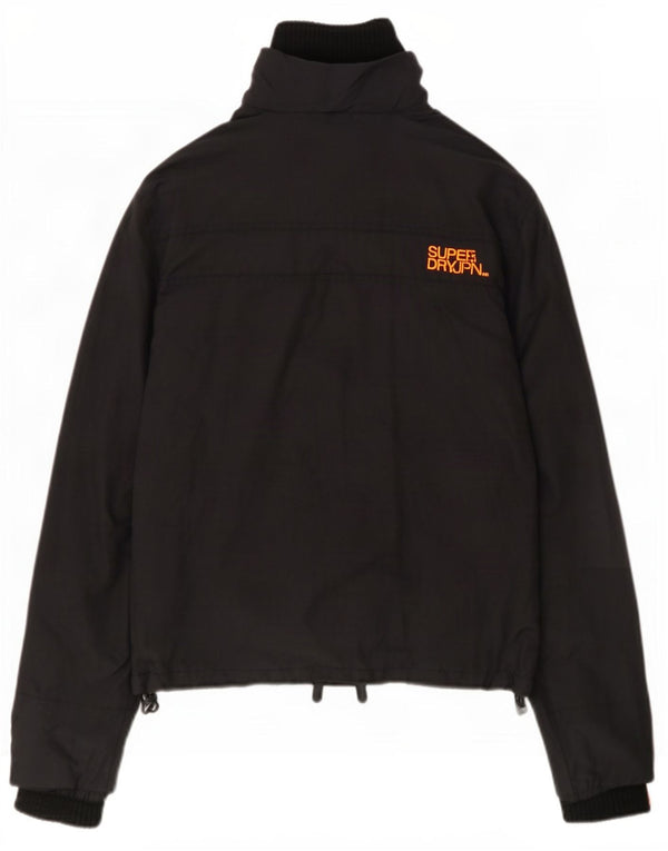 Męska kurtka przeciwdeszczowa Superdry Graphic UK 38 Średni czarny nylon