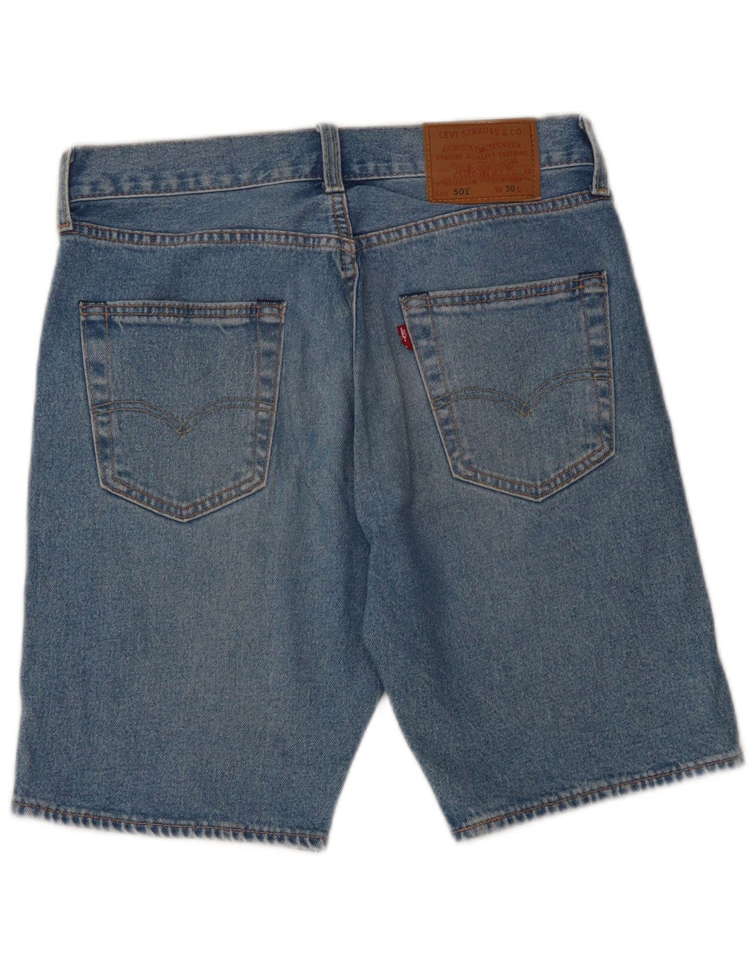 Męskie spodenki jeansowe LEVI'S 501 W30 Średnioniebieskie, bawełniane