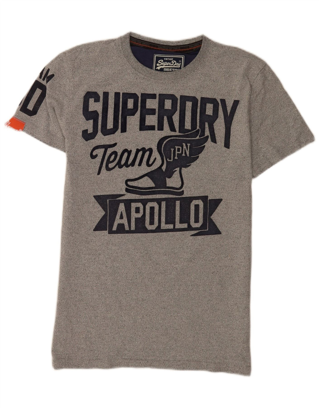 Męski T-shirt z grafiką Superdry, średnioszary, bawełniany