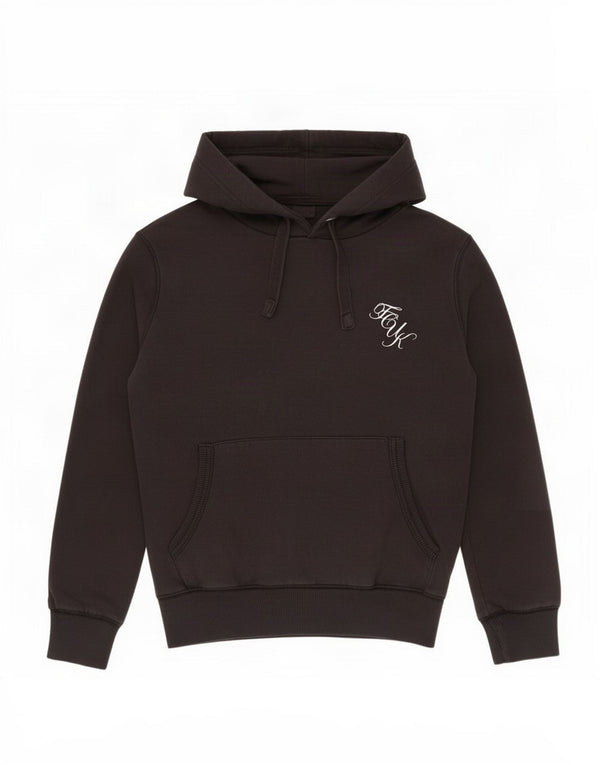 Fcuk Mens Graphic Hoodie Jumper Small Black Cotton