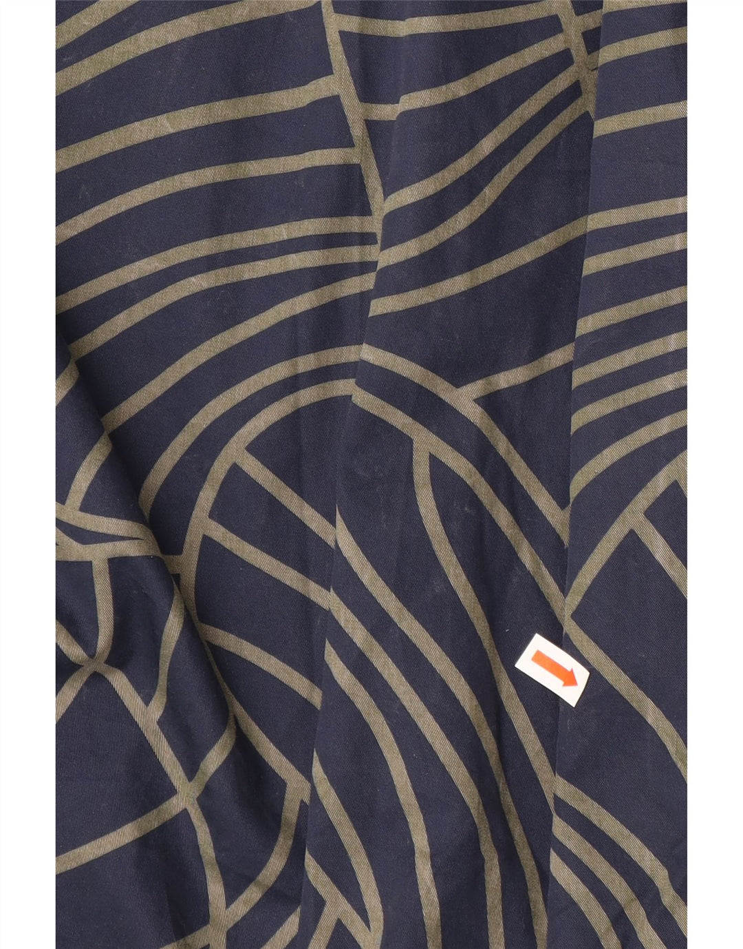 COS Damska Sukienka Asymetryczna EU 42 Duża Granatowa Geometryczna Bawełna