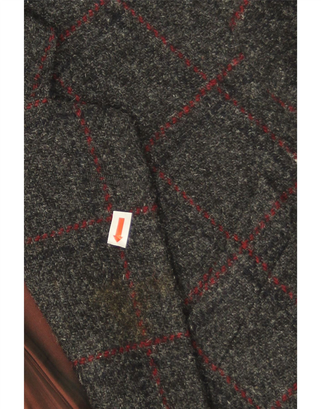 Męska marynarka Scirocco Harris Tweed zapinana na 2 guziki UK 40 w dużą szarą kratkę