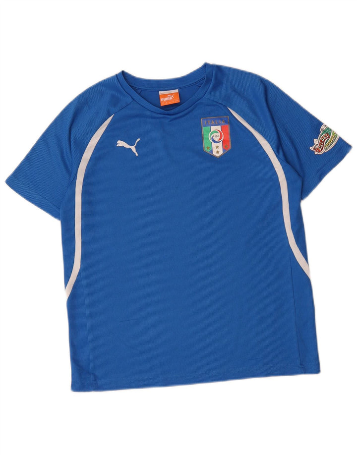T-shirt chłopięcy Puma Italia Top 11-12 lat, niebieski