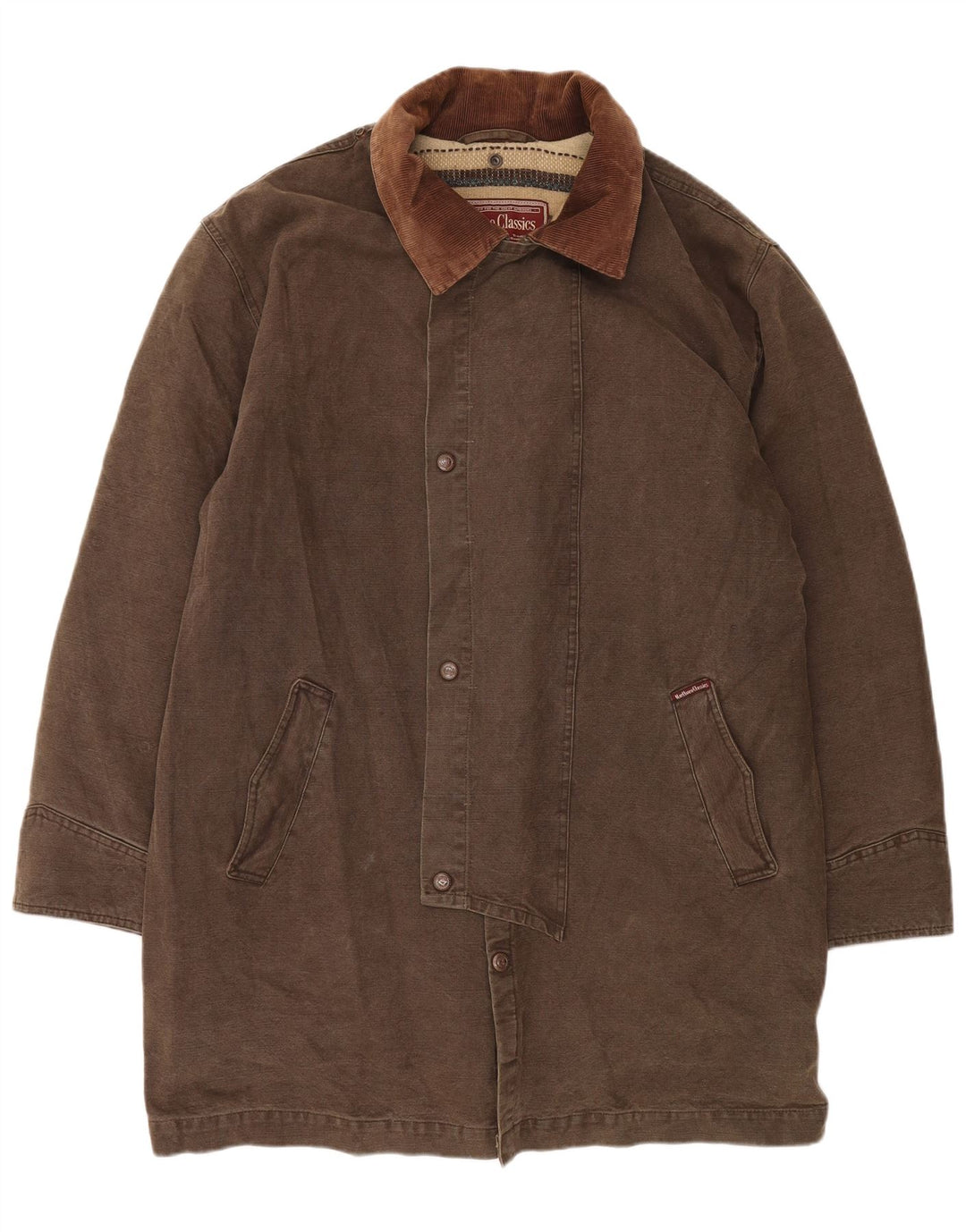 Męski płaszcz wiatrówkowy Marlboro Classics UK 44 2XL Brązowy Klasyczny