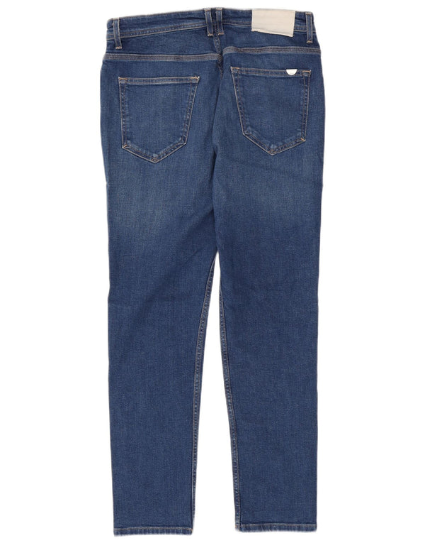 Męskie jeansy slim fit Zara EU 42 Large W32 L29 Niebieskie bawełniane
