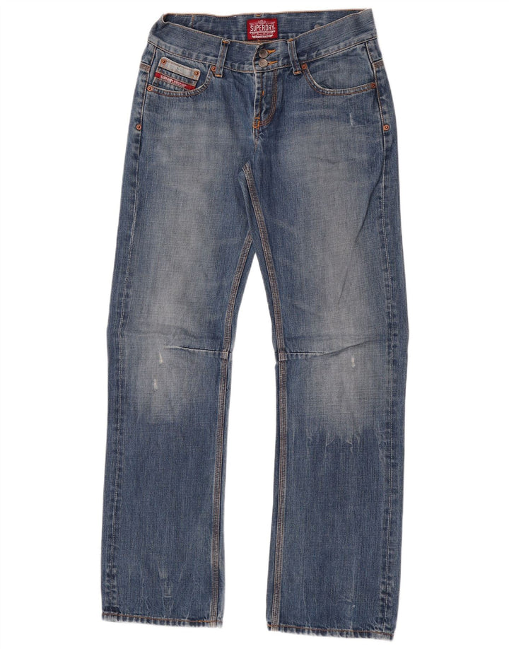 Męskie proste dżinsy Superdry W28 L33 Niebieskie, bawełniane