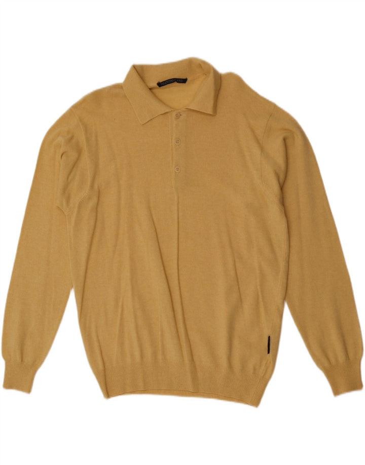 Męski sweter polo Valentino, średniożółty