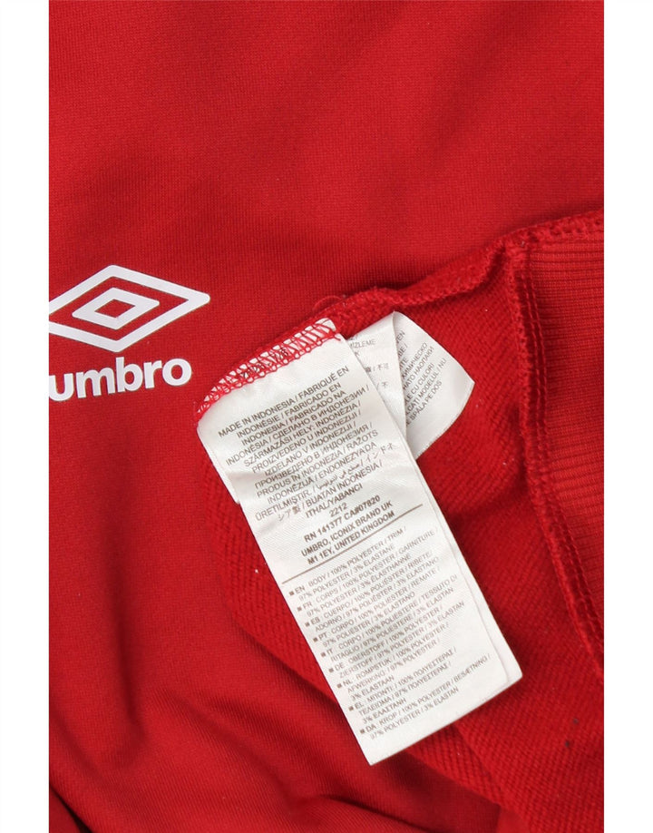 Bluza chłopięca Umbro z grafiką, 13-14 lat, czerwona, poliester