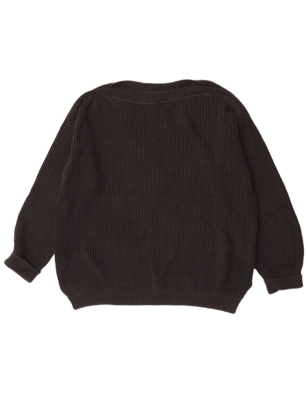 Marks & Spencer Damski sweter z dekoltem w łódkę, UK 16, duży, czarny
