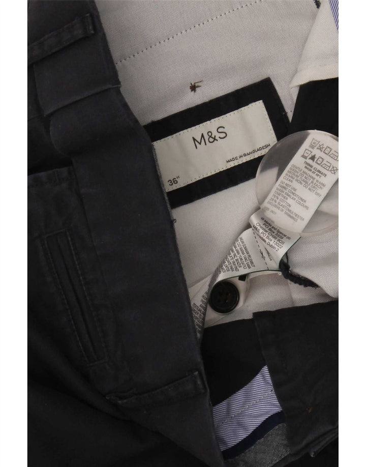 Marks & Spencer Męskie spodenki Chino W36, duże, granatowe, bawełniane